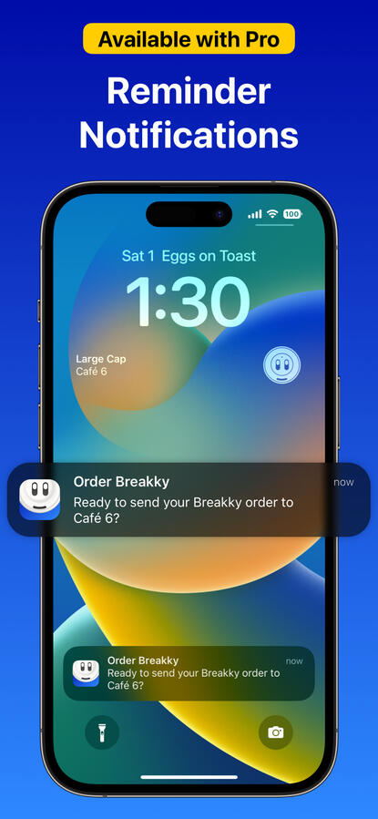 Reminder Notifications are available with Quick Order Pro